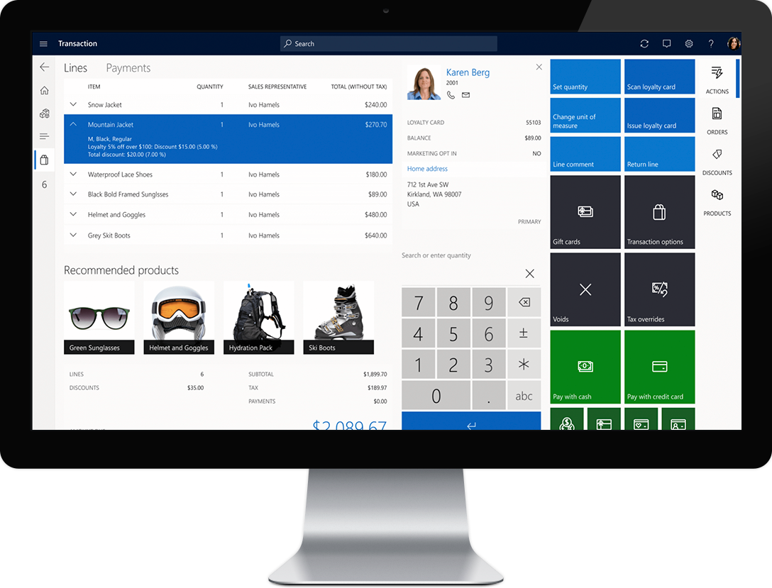 dynamics 365 commerce transaction