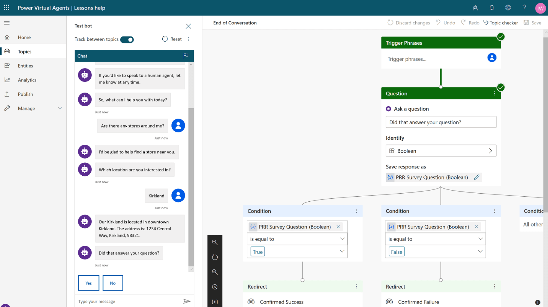 pover virtual agents messages