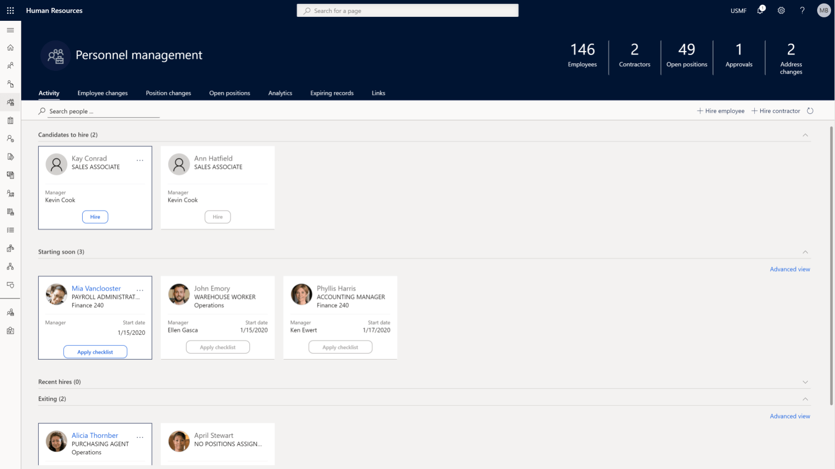 dynamics 365 personnel management dynamics 365 personnel management