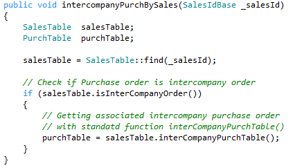 Working with Intercompany functionality 