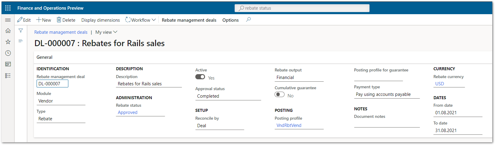 2-15 Rebate management deal - Header view