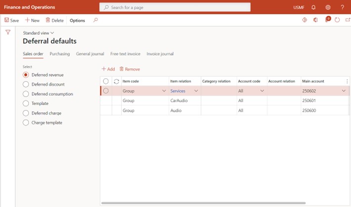 Deferral defaults setup