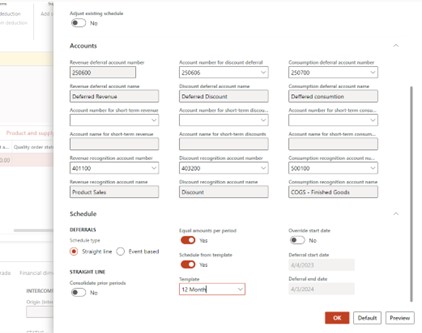 Deferrals in Sales order