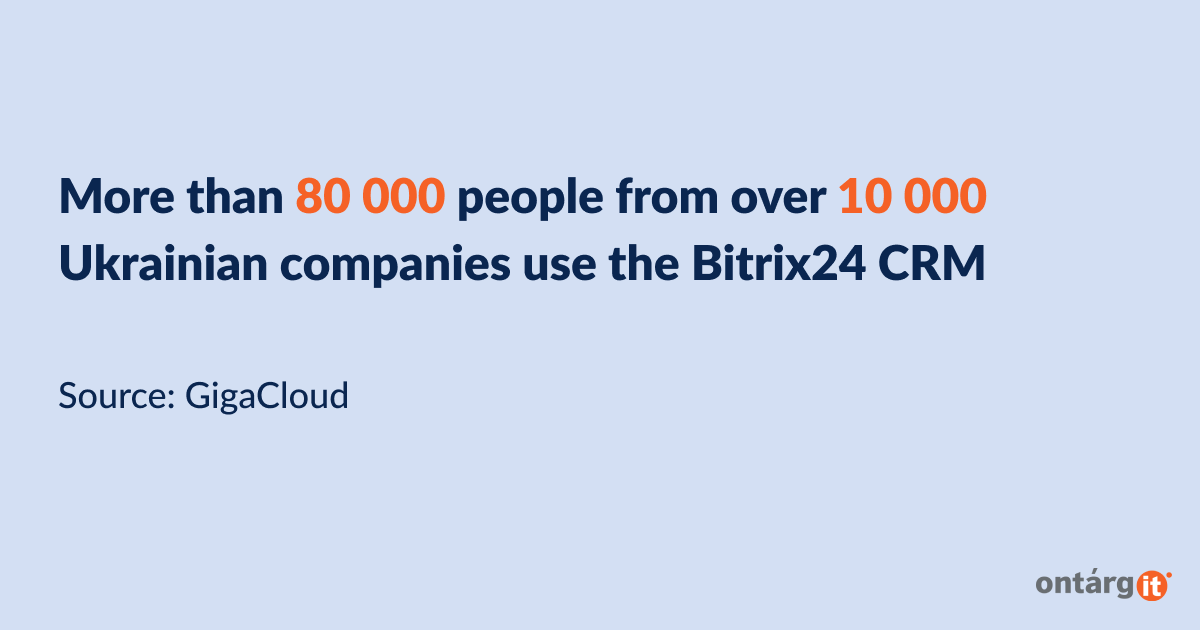 More than 80 000 people from over 10 000 Ukrainian companies use the Bitrix24 CRM
