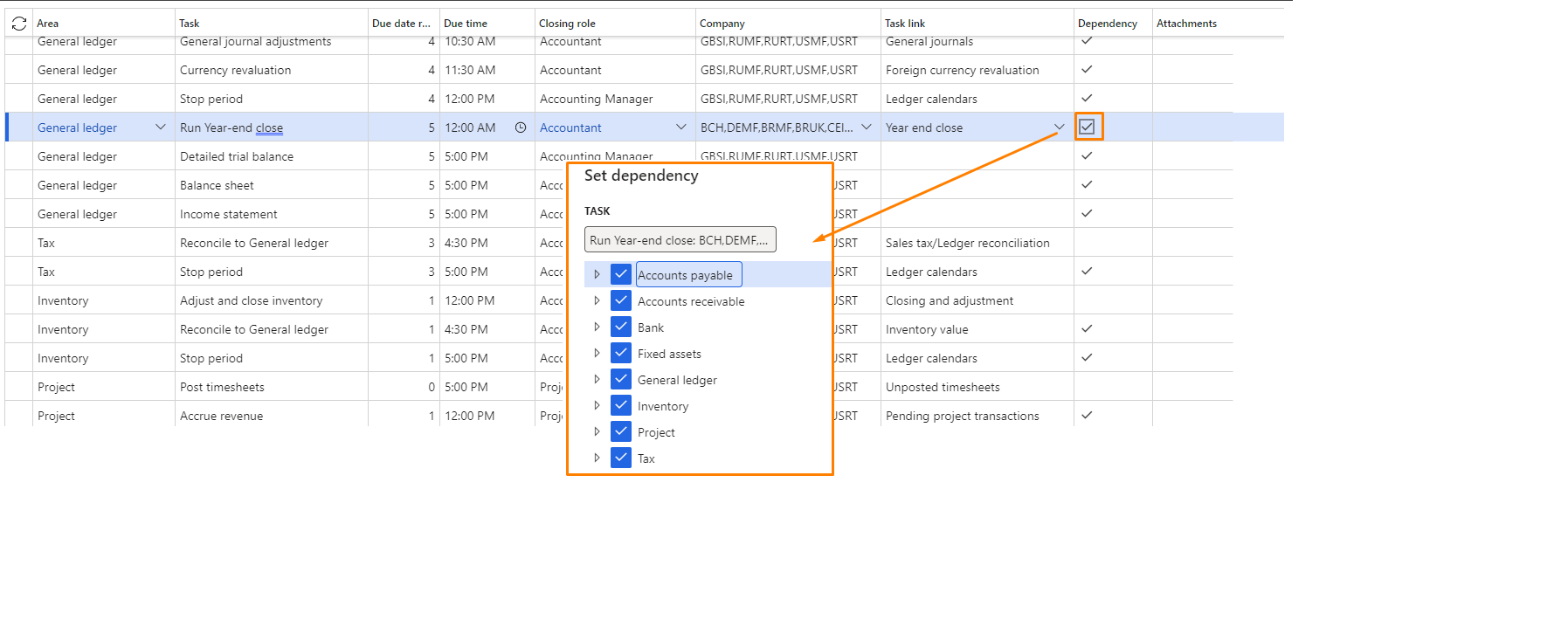 pic5. Run Year-end close task