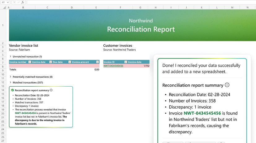 Streamline transaction reviews and reporting with templates in Microsoft Copilot for Finance