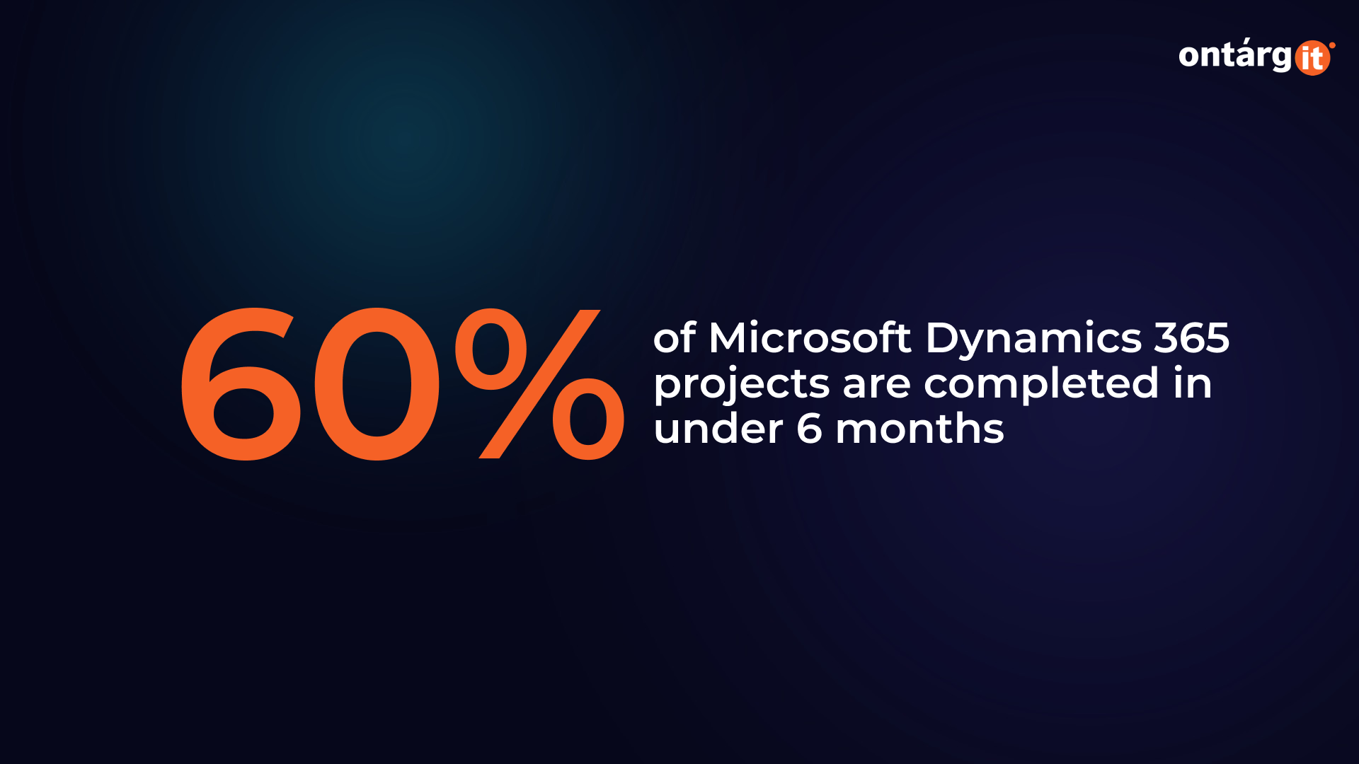 Microsoft Dynamics 365 projects are completed in under 6 months Microsoft Dynamics 365 projects are completed in under 6 months