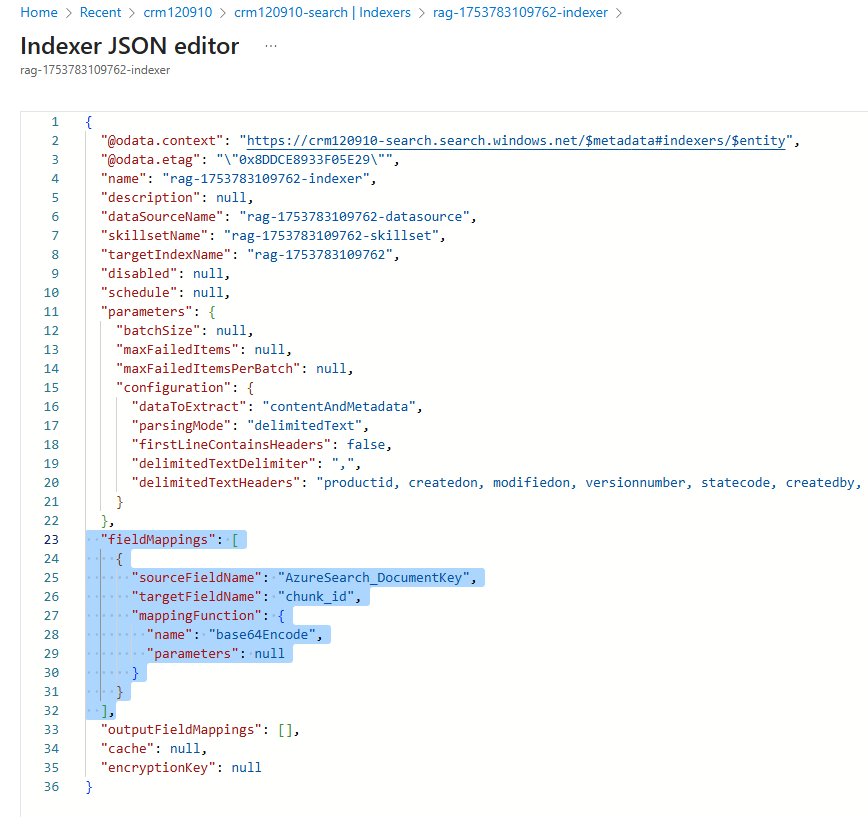 Indexser JSON Editor