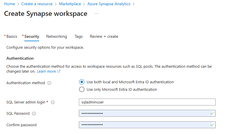 create synapse workspace