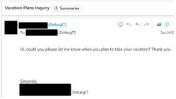 Example pf the copilot work